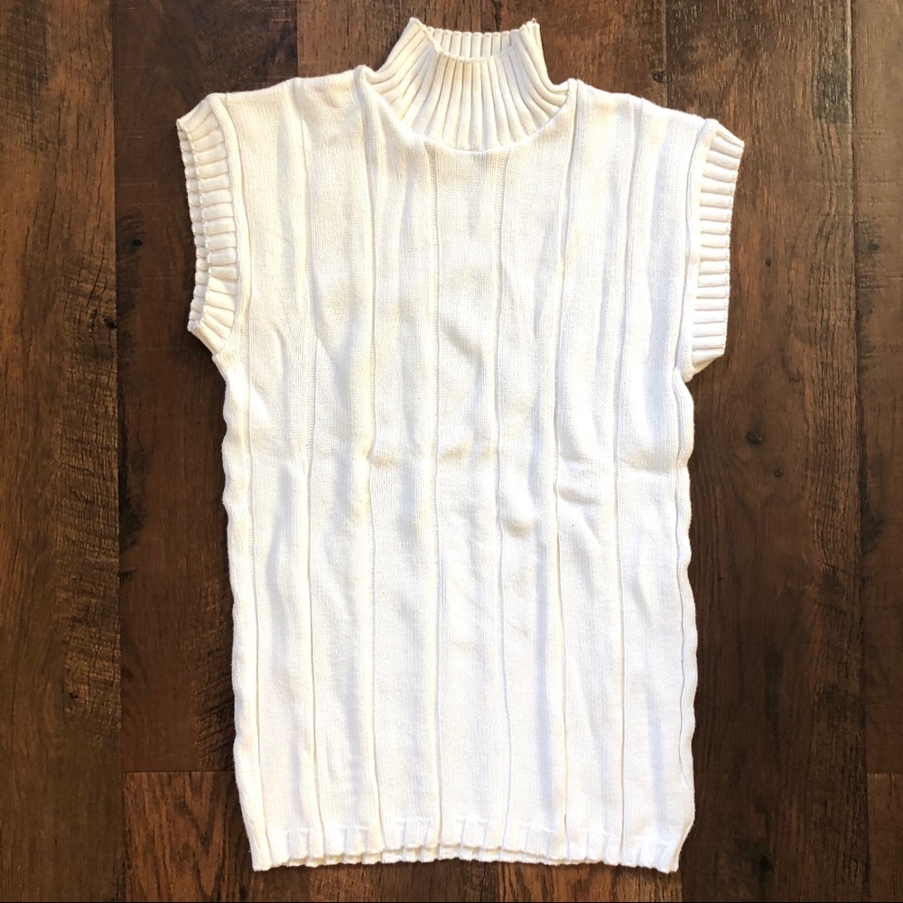 OUTLANDER cotton ribbed tunic sweater, size Small